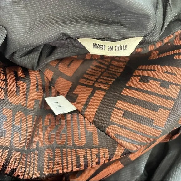 Jean Paul Gaultier 2 Squared Vintage Black Double Breasted Crinkle Trench Coat M - Picture 7 of 12